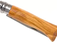 Складной нож Opinel №8, сталь 12С27, рукоять оливковое дерево