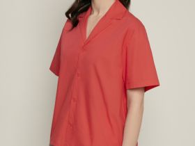 Блузка из хлопка с коротким рукавом