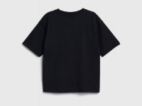 Футболка с принтом для девочек, Черный