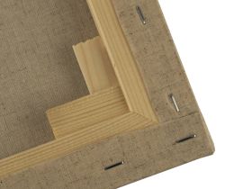 Холст грунтованный на подрамнике "Ладога", 280 г, 55% лён, 45% хлопок, прозрачный акриловый