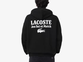 Мужская флисовая толстовка-худи Lacoste свободного кроя