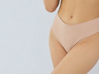 Бесшовные трусы со средней посадкой, Бежевый