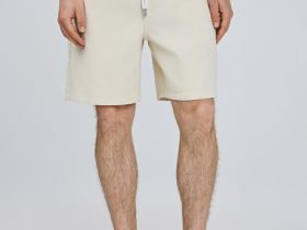 Джинсовые шорты с эластичным поясом, Белый