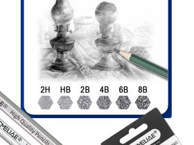 Набор чернографитных карандашей Acmeliae 6 твердостей (2H,HB,2B,4B,6B,8B) в блистере