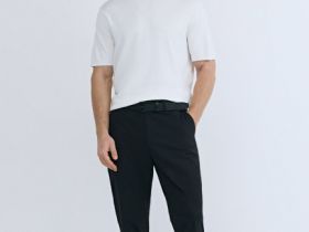 Брюки-чиносы из твила, Черный