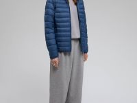 Стеганый пуховик с натуральным пухом