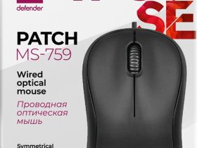Проводная мышь Defender Patch MS-759 Чёрная