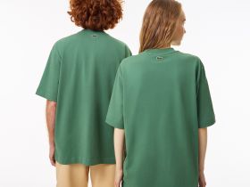 Футболка Lacoste оверсайз унисекс из органического хлопка