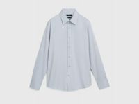 Рубашка из ткани шамбре, Серый