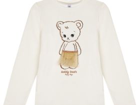 Фуфайка трикотажная для девочек (футболка с длинными рукавами)