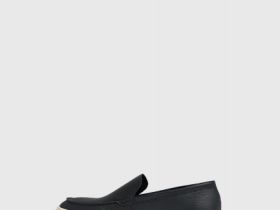 Слипоны с контрастной подошвой, Черный