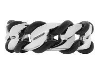 Кольцо ZIPPO, серебристо-чёрное, нержавеющая сталь, диаметр 22,3 мм