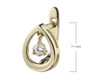 Серьги из желтого золота с бриллиантами э0301сг08173400