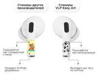 Комплект наклеек VLP Easy Art Butterflies для Apple AirPods 4, 2 шт