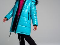 Пальто текстильное с полиуретановым покрытием для девочек