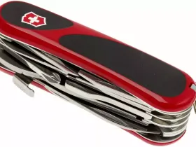 Нож перочинный Victorinox EvoGrip S557, сталь X50CrMoV15, рукоять термопластик GRN, красно-чёрный