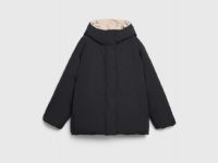 Утеплённая куртка с капюшоном, Черный