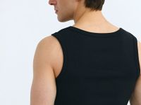 Базовая майка в рубчик, Черный