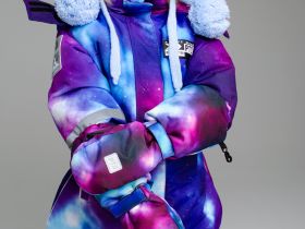 Зимние варежки-краги для девочки