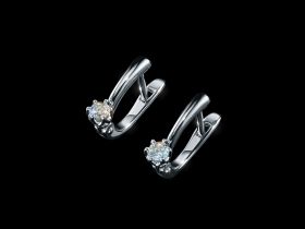 Серьги из белого золота с бриллиантами э4701сг05171200