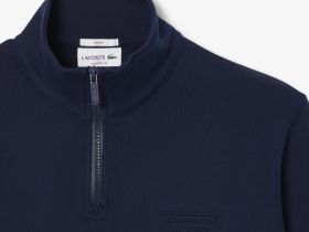 Хлопковая толстовка Lacoste унисекс с воротником-стойкой