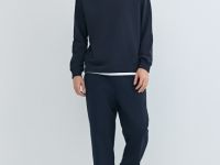 Свитшот с имитацией футболки, Синий