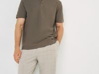 Брюки в клетку, Бежевый