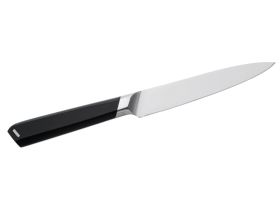 Кухонный нож Универсальный Hatamoto Kaizen HVT-015, 12.5 см, сталь AUS-8, рукоять ABS-пластик, черный