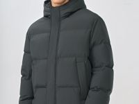 Куртка с натуральным пухом, Серый