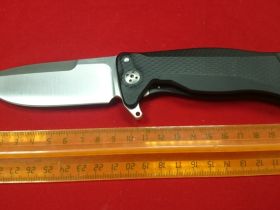 Нож складной LionSteel SR11A BS, сталь Uddeholm Sleipner®, рукоять алюминий (Black Solid® Aluminum)