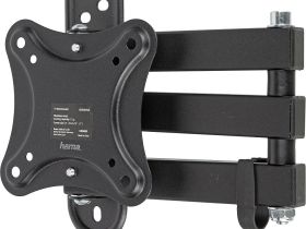 Кронштейн Hama R1 поворотно-выдвижной, наклонный 10"-27", до 15 кг черный