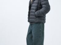 Базовая ультралёгкая куртка с капюшоном, Серый