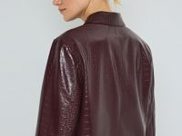 Плащ из искусственной кожи, Фиолетовый