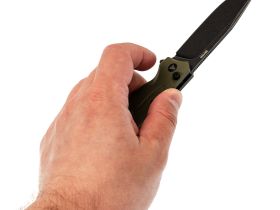 Складной нож SRM 221X-GP blackwash сталь 14C28N, рукоять OD Green G10