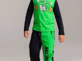 Фуфайка трикотажная для мальчиков (футболка с длинными рукавами)