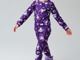 Термокомплект трикот. для девочек: фуфайка (футболка) с длин. рук, брюки для эпизод. использования