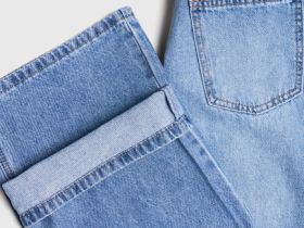 Джинсы Straight для девочек, Голубой