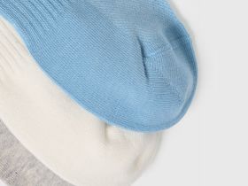 Короткие фитнес носки, 3 пары, Голубой