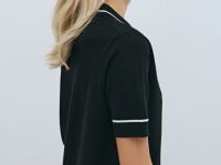 Джемпер-поло с коротким рукавом, Черный