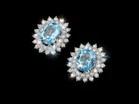 Серьги из белого золота с топазами э4771сг03210405