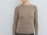 Вязаный джемпер с шерстью, Бежевый
