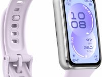 Умные часы HUAWEI Band 11 алюминевые серебристые, с фиолетовым ремешком