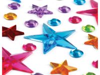 Наклейки акриловые MESHU "Shiny stars", 25*10 см, стразы, 137 наклеек, инд. уп., европодвес