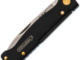 Складной нож Sanrenmu Partner, сталь 12C27, компактный мультитул с ножницами, рукоять нержавеющая сталь черная