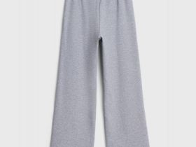 Широкие трикотажные брюки для девочек, Серый