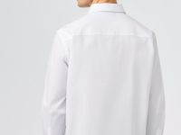 Рубашка из структурной ткани, Белый