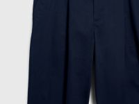 Брюки-чиносы со складками, Синий