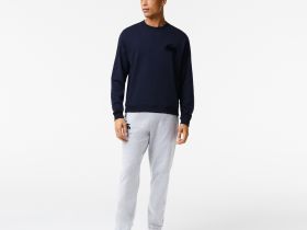 Мужская домашнаяя толстовка Lacoste из хлопкового флиса