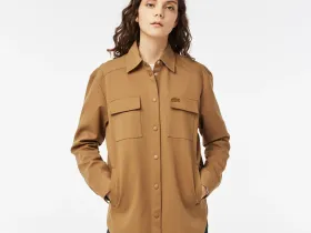 Женская рубашка Lacoste из смеси хлопка