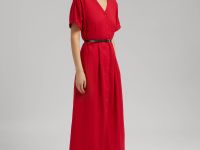 Приталенное платье миди со льном